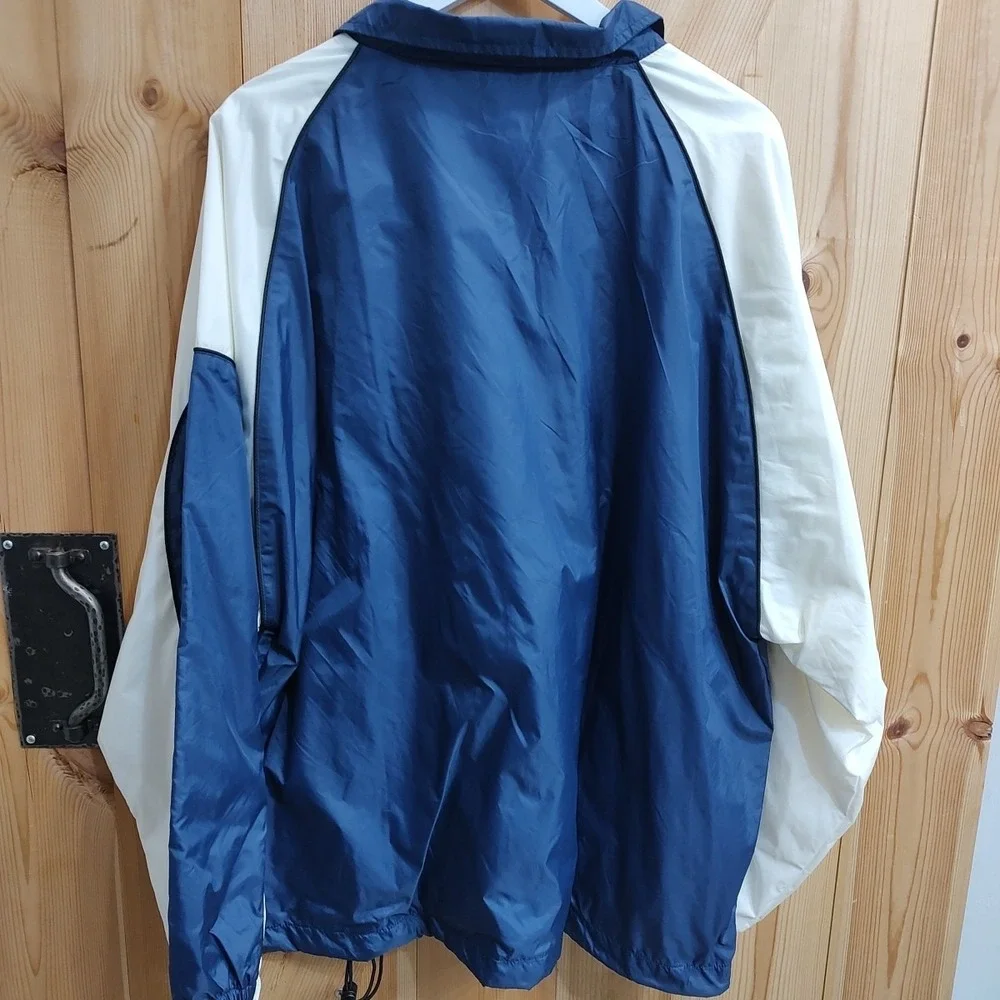 Vtg Starter Windbreaker‎ Sz XL 90s Navy White Half-Zip Pullover Basketball Retro